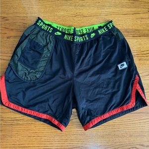 Nike Sportswear NSW Black and Red Training Shorts size XL